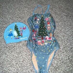 Sporti Christmas One Piece Swimsuit - size 30